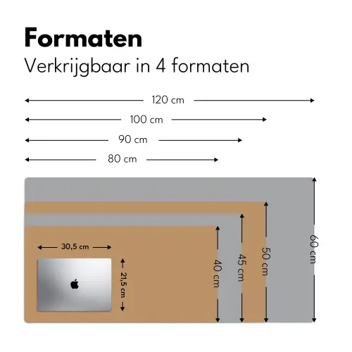 Bruin - Effen print Muismat XXL klein -sfeer5