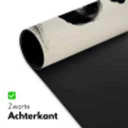 Penseelstreek - Zwart - Minimalistisch Muismat XXL klein -sfeer2