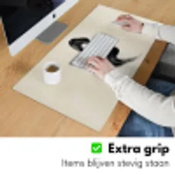 Penseelstreek - Zwart - Minimalistisch Muismat XXL klein -sfeer3