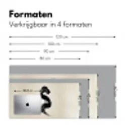 Penseelstreek - Zwart - Minimalistisch Muismat XXL klein -sfeer5