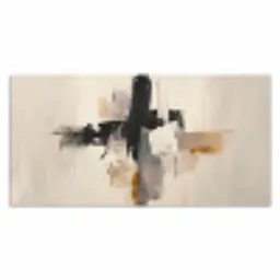 Penseelstreken - Ruw - Abstract - Beige Muismat XXL klein -3d_leeg