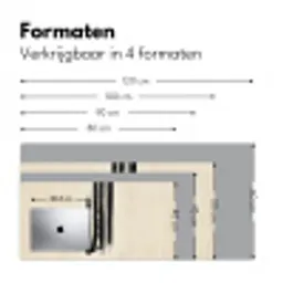 Penseelstreken - Verticaal - Zwart Muismat XXL klein -sfeer5