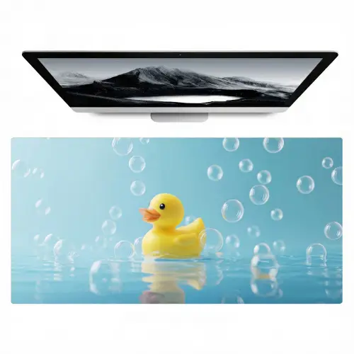 Bubbels - Badeend - Geel Muismat XXL klein -zzz3d