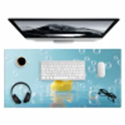 Bubbels - Badeend - Geel Muismat XXL klein -3d