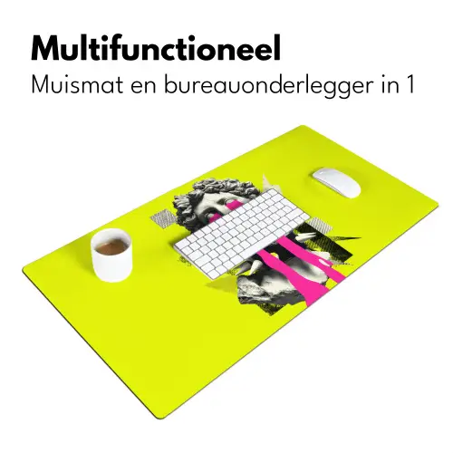 Buste - Verf - Geel Muismat XXL klein -sfeer4