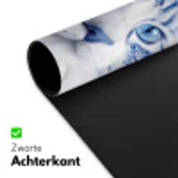 Kat - Patroon - Blauw Muismat XXL klein -sfeer2