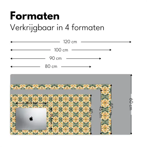 Keramiek - Verweerd - Kleurrijk Muismat XXL klein 681 -sfeer5