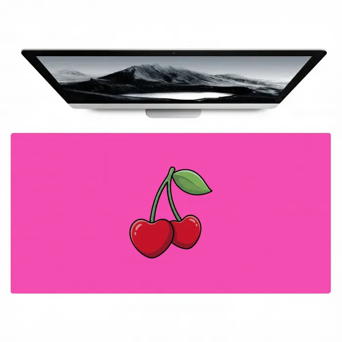 Kers - Roze - Fruit Muismat XXL klein -zzz3d
