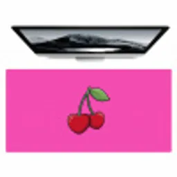 Kers - Roze - Fruit Muismat XXL klein -zzz3d