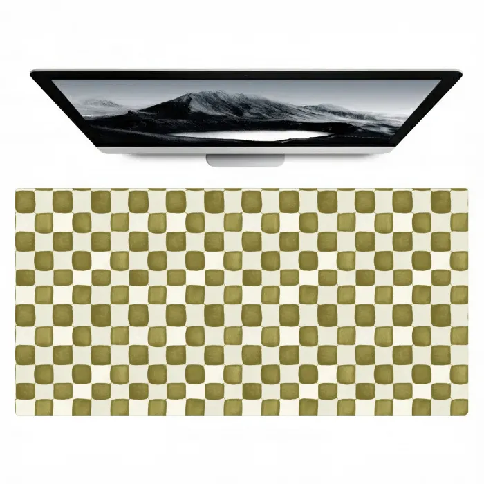 Schaak - Patroon - Groen Muismat XXL klein 681 -zzz3d