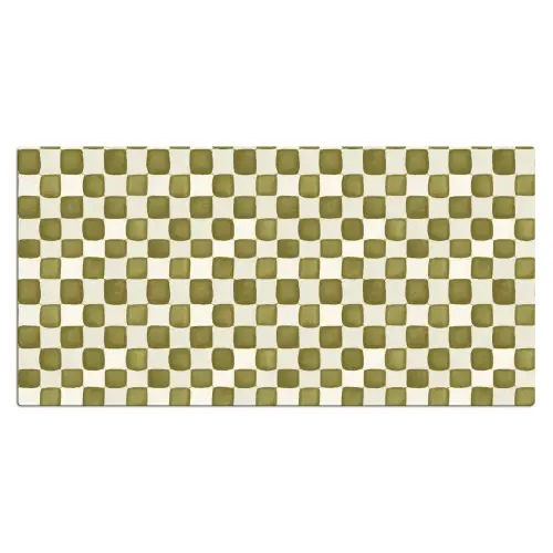 Schaak - Patroon - Groen Muismat XXL klein 681 -3d_leeg