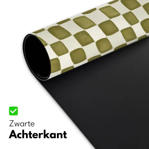 Schaak - Patroon - Groen Muismat XXL klein 681 -sfeer2