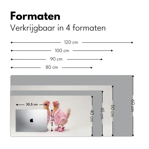 Kippen - Badjas - Krukspelden - Hakken Muismat XXL klein -sfeer5