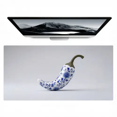Chilipeper - Keramiek - Blauw Muismat XXL klein -zzz3d