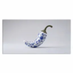 Chilipeper - Keramiek - Blauw Muismat XXL klein -3d_leeg