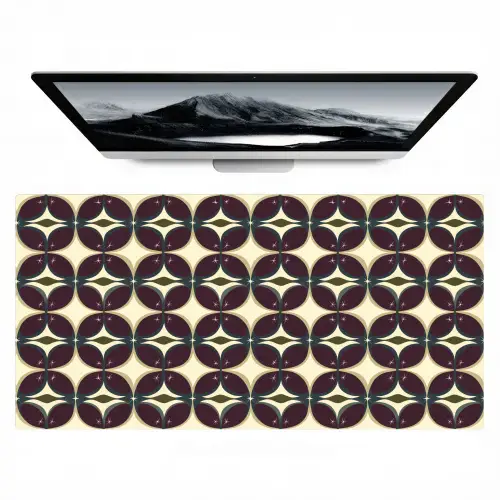 Cirkel - Retro - Kleurrijk Muismat XXL klein 681 -zzz3d