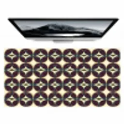 Cirkel - Retro - Kleurrijk Muismat XXL klein 681 -zzz3d