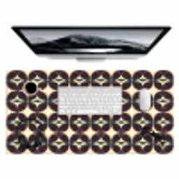 Cirkel - Retro - Kleurrijk Muismat XXL klein 681 -3d