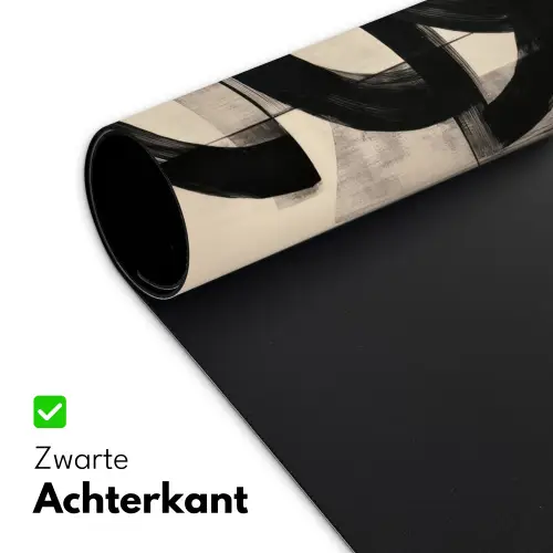 Cirkels - Lijnen - Vormen - Zwart Muismat XXL klein -sfeer2