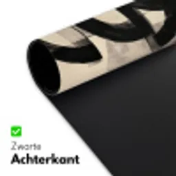 Cirkels - Lijnen - Vormen - Zwart Muismat XXL klein -sfeer2