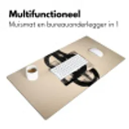 Cirkels - Lijnen - Vormen - Zwart Muismat XXL klein -sfeer4