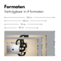 Cirkels - Lijnen - Vormen - Zwart Muismat XXL klein -sfeer5