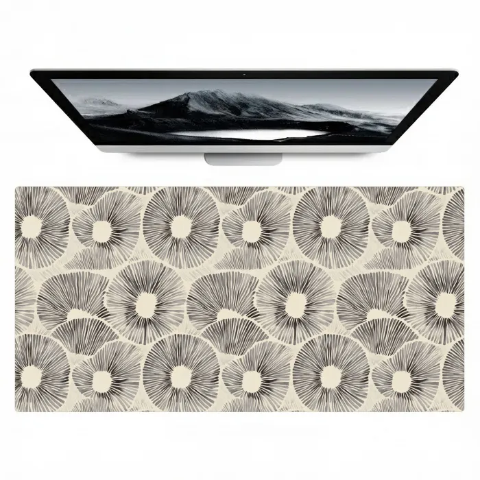 Cirkels - Patroon - Zwart Muismat XXL klein 681 -zzz3d