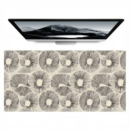 Cirkels - Patroon - Zwart Muismat XXL klein 681 -zzz3d