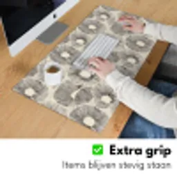 Cirkels - Patroon - Zwart Muismat XXL klein 681 -sfeer3