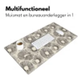 Cirkels - Patroon - Zwart Muismat XXL klein 681 -sfeer4