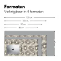 Cirkels - Patroon - Zwart Muismat XXL klein 681 -sfeer5