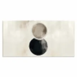 Cirkels - Vorm - Beige - Abstract Muismat XXL klein -3d_leeg