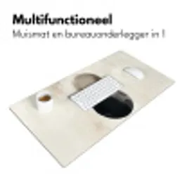 Cirkels - Vorm - Beige - Abstract Muismat XXL klein -sfeer4