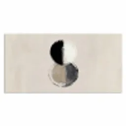 Cirkels - Strepen - Minimalistisch - Zwart Muismat XXL klein -3d_leeg
