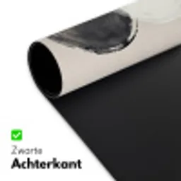 Cirkels - Strepen - Minimalistisch - Zwart Muismat XXL klein -sfeer2