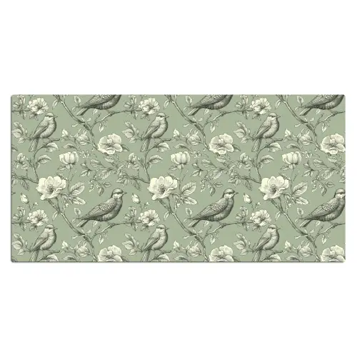 Klassiek - Botanisch - Groen Muismat XXL klein 681 -3d_leeg
