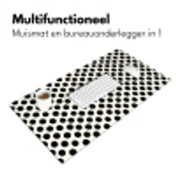 Klassiek - Stippen - Zwart Muismat XXL klein 681 -sfeer4