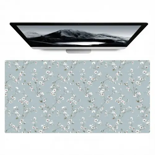 Klassiek - Bloemen - Blauw Muismat XXL klein 681 -zzz3d