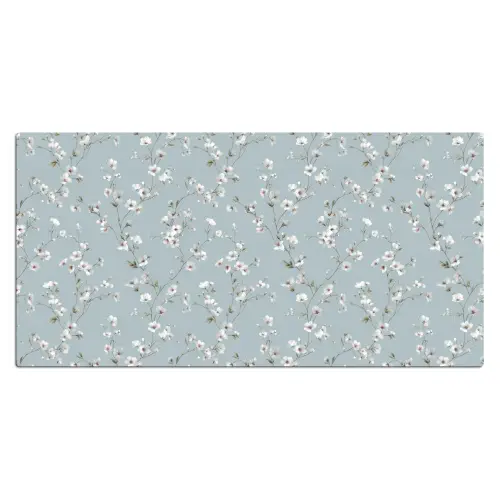 Klassiek - Bloemen - Blauw Muismat XXL klein 681 -3d_leeg