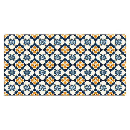 Klassiek - Geometrisch - Blauw Muismat XXL klein 681 -3d_leeg