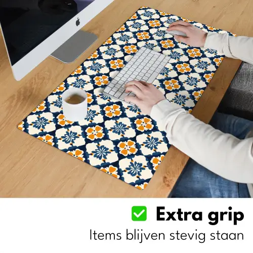 Klassiek - Geometrisch - Blauw Muismat XXL klein 681 -sfeer3