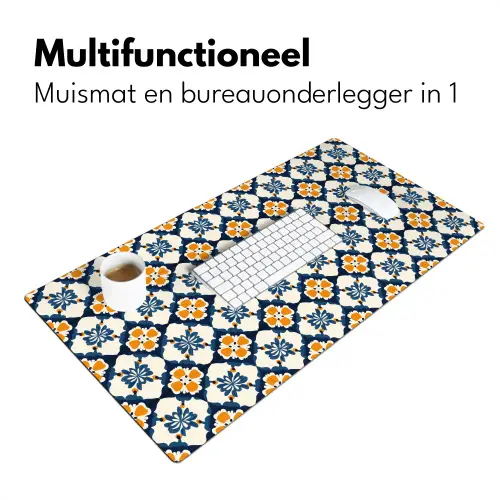 Klassiek - Geometrisch - Blauw Muismat XXL klein 681 -sfeer4
