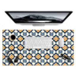 Klassiek - Geometrisch - Blauw Muismat XXL klein 681 -3d