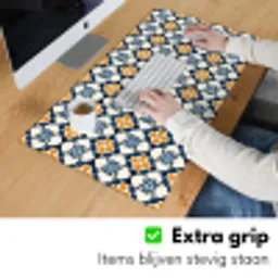 Klassiek - Geometrisch - Blauw Muismat XXL klein 681 -sfeer3