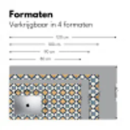 Klassiek - Geometrisch - Blauw Muismat XXL klein 681 -sfeer5