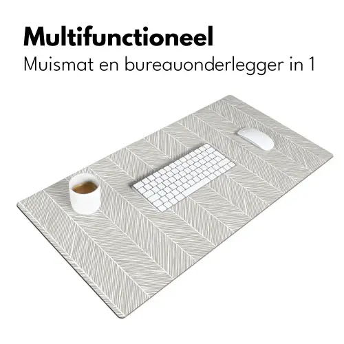 Klassiek - Visgraat - Grijs Muismat XXL klein 681 -sfeer4