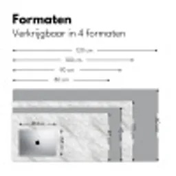 Klassiek - Marmer - Grijs Muismat XXL klein 681 -sfeer5