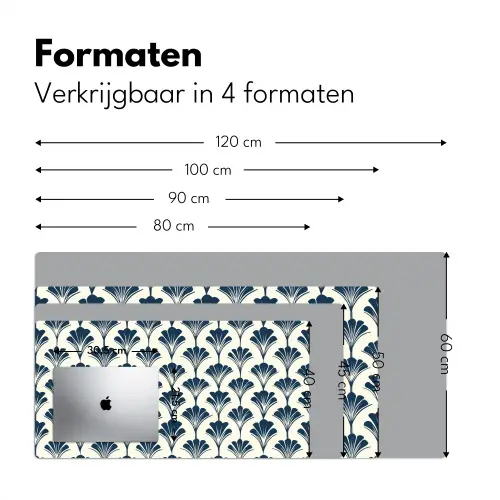 Klassiek - Motief - Blauw Muismat XXL klein 681 -sfeer5