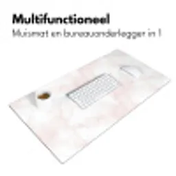 Wolkenstructuur - Roze - Marmer Muismat XXL klein 681 -sfeer4