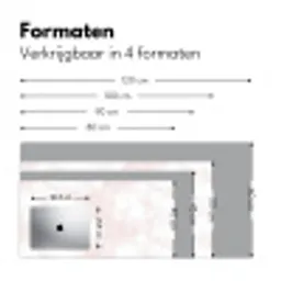 Wolkenstructuur - Roze - Marmer Muismat XXL klein 681 -sfeer5